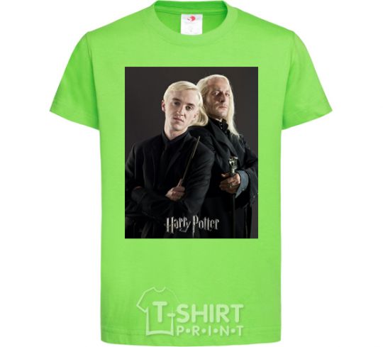 Kids T-shirt Draco Malfoy and his father orchid-green фото