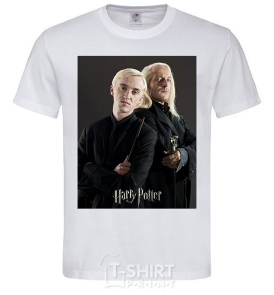 Men's T-Shirt Draco Malfoy and his father White фото