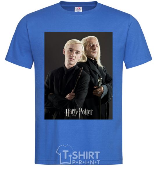 Men's T-Shirt Draco Malfoy and his father royal-blue фото