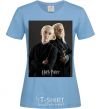 Women's T-shirt Draco Malfoy and his father sky-blue фото