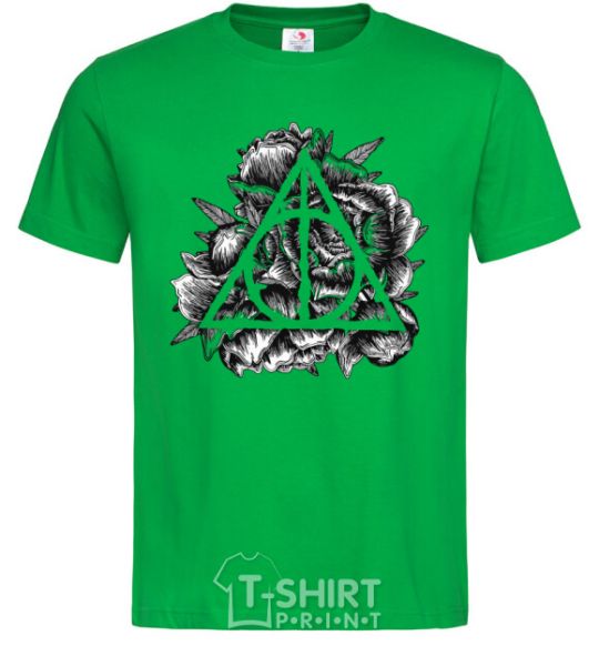 Мужская футболка Смертельні реліквії піони Зеленый фото