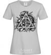 Women's T-shirt Deadly relics of the peony grey фото