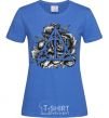 Women's T-shirt Deadly relics of the peony royal-blue фото