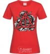 Women's T-shirt Deadly relics of the peony red фото