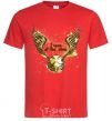 Men's T-Shirt I open at the close red фото