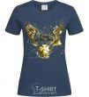 Women's T-shirt I open at the close navy-blue фото