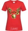 Women's T-shirt I open at the close red фото