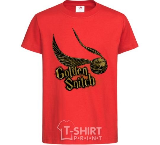 Kids T-shirt Golden Snitch red фото