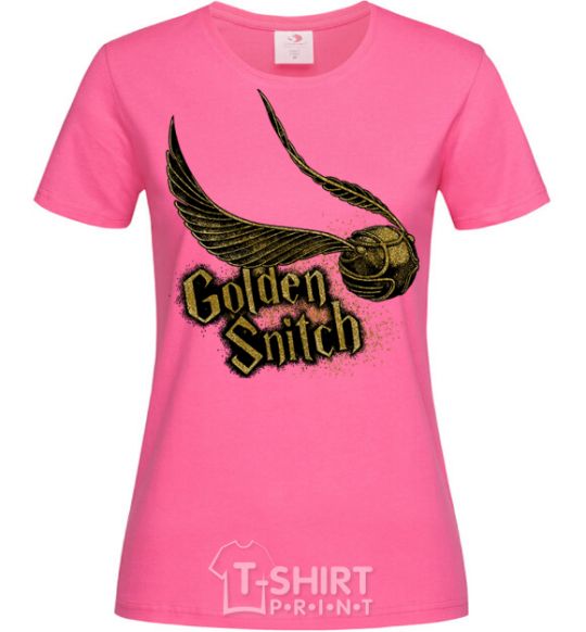 Женская футболка Golden Snitch Ярко-розовый фото