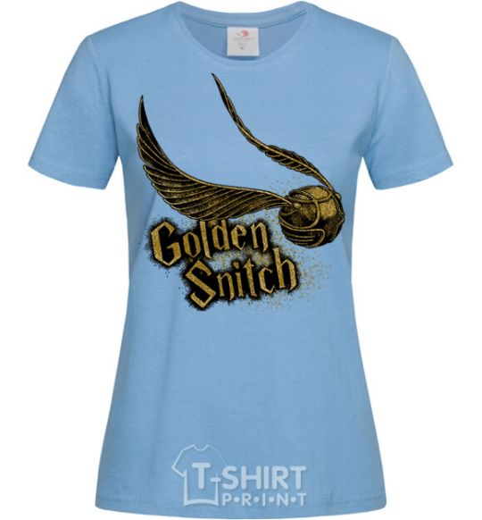 Women's T-shirt Golden Snitch sky-blue фото