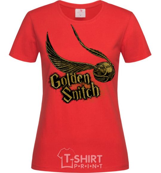 Women's T-shirt Golden Snitch red фото