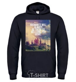 Мужская толстовка (худи) Go hard or go home letering Черный фото