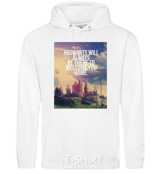 Men`s hoodie Hogwarts will always be there to welcome you home White фото