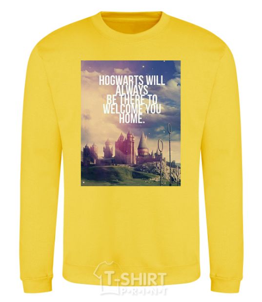 Sweatshirt Hogwarts will always be there to welcome you home yellow фото