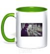 Mug with a colored handle Grow to be kelly-green фото