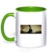 Mug with a colored handle Deathly Hallows excerpt kelly-green фото