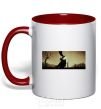 Mug with a colored handle Deathly Hallows excerpt red фото
