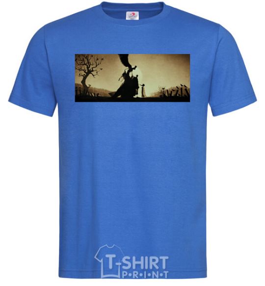 Мужская футболка Дары смерти отрывок Ярко-синий фото