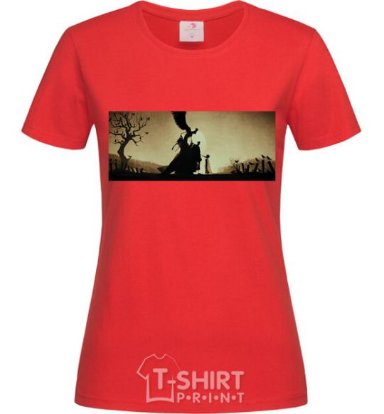 Women's T-shirt Deathly Hallows excerpt red фото