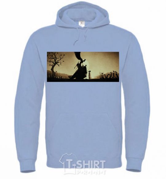 Men`s hoodie Deathly Hallows excerpt sky-blue фото