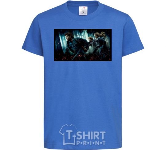 Kids T-shirt Harry Potter deadly relics royal-blue фото