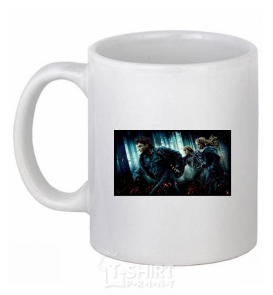 Ceramic mug Harry Potter deadly relics White фото