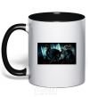 Mug with a colored handle Harry Potter deadly relics black фото