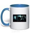 Mug with a colored handle Harry Potter deadly relics royal-blue фото