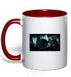 Mug with a colored handle Harry Potter deadly relics red фото