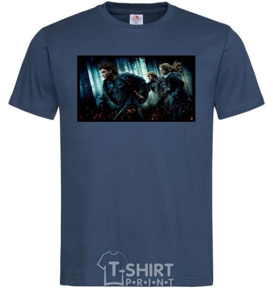 Men's T-Shirt Harry Potter deadly relics navy-blue фото