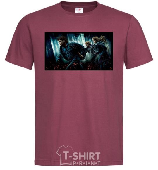 Men's T-Shirt Harry Potter deadly relics burgundy фото
