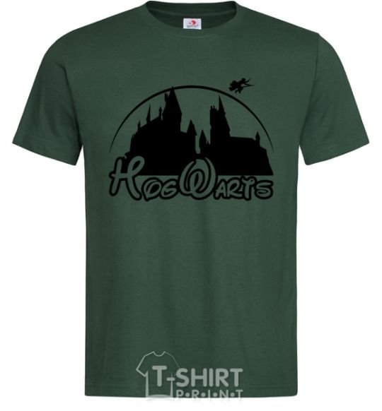 Men's T-Shirt Hogwarts fun bottle-green фото