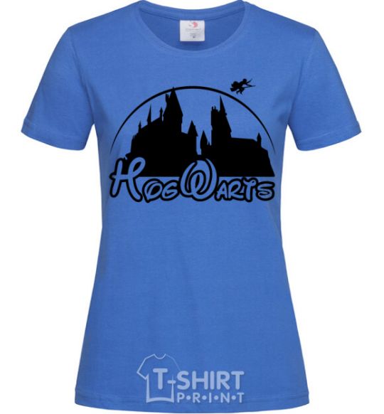 Women's T-shirt Hogwarts fun royal-blue фото