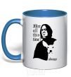 Mug with a colored handle After all this time always royal-blue фото