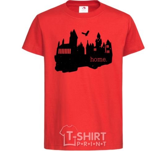 Kids T-shirt Hogwarts is like home red фото