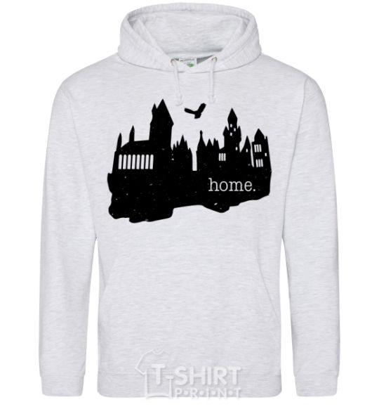 Men`s hoodie Hogwarts is like home sport-grey фото