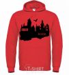 Men`s hoodie Hogwarts is like home bright-red фото