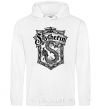 Men`s hoodie Slytherin logo White фото