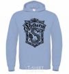 Men`s hoodie Slytherin logo sky-blue фото