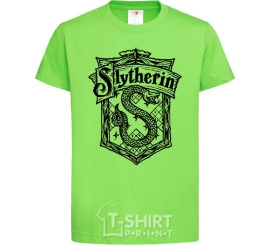 Детская футболка Slytherin logo Лаймовый фото