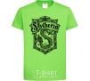 Kids T-shirt Slytherin logo orchid-green фото