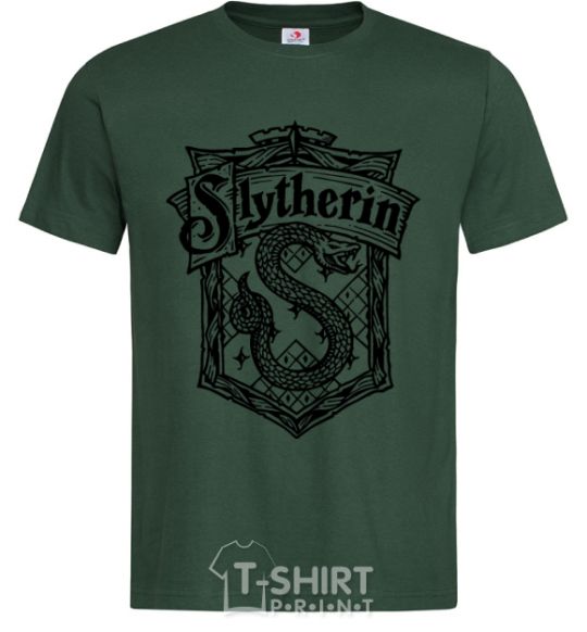 Мужская футболка Slytherin logo Темно-зеленый фото