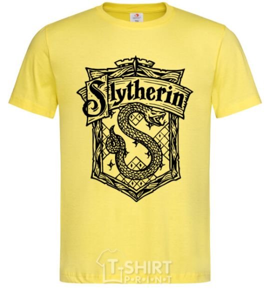 Мужская футболка Slytherin logo Лимонный фото