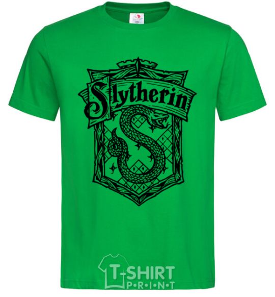 Men's T-Shirt Slytherin logo kelly-green фото