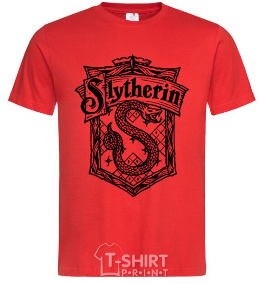 Men's T-Shirt Slytherin logo red фото