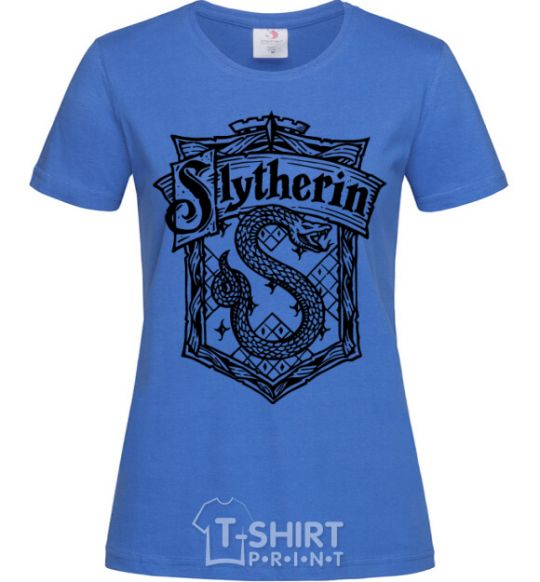 Women's T-shirt Slytherin logo royal-blue фото