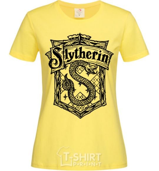 Women's T-shirt Slytherin logo cornsilk фото