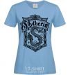 Women's T-shirt Slytherin logo sky-blue фото