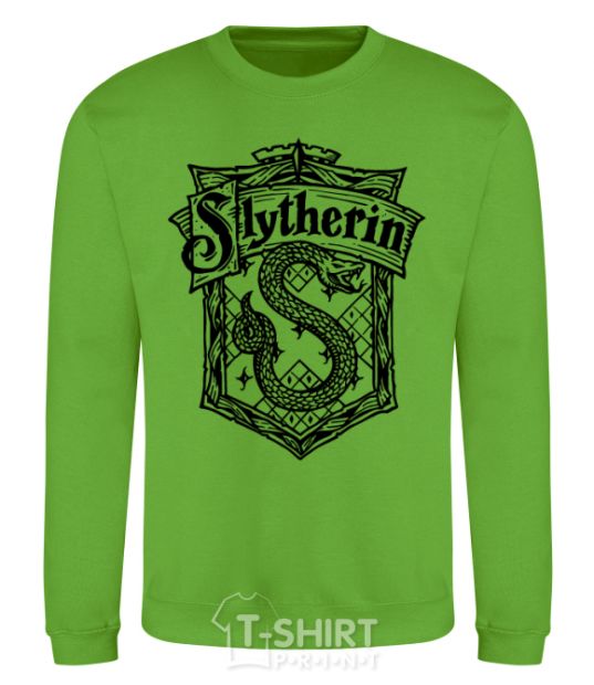 Свитшот Slytherin logo Лаймовый фото