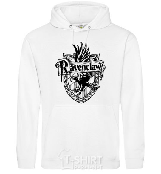 Men`s hoodie Ravenclaw logo White фото